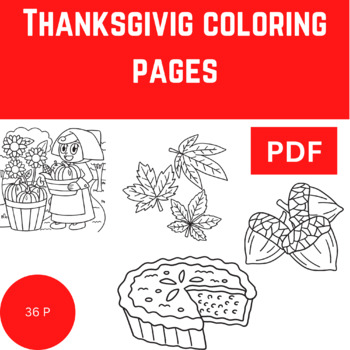 Preview of Thanksgivig coloring pages