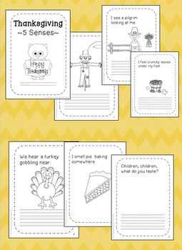Thanksgiving 5 Senses! November preschool, kindergarten, first grade