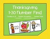 Thanksgiving 1-30 Number Find