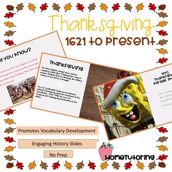 Preview of Thanksgiving 1621 to Present PowerPoint Presentation