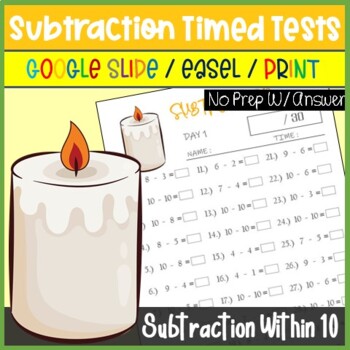 Preview of Thanksgiving 1st Grade Activities - November Morning Work, Subtraction within 10