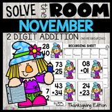 Thanksgiving 2 Digit Addition without Regrouping November 