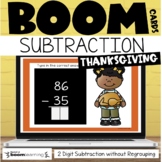 Thanksgiving 2 Digit Subtraction without Regrouping Boom Cards™