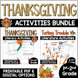 Turkey Trouble and Thanksgiving Literacy Activities Bundle