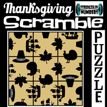 Preview of Thanksgiving  3x3 SCRAMBLE Logic Puzzle Brain Teaser