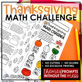 Thanksgiving 4th Grade Math Review Challenge | Math Test P