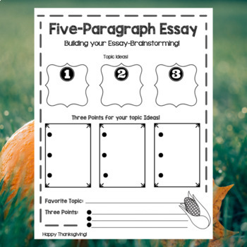 Thanksgiving 5-Paragraph Essay Unit by Writing Up Dreams | TpT