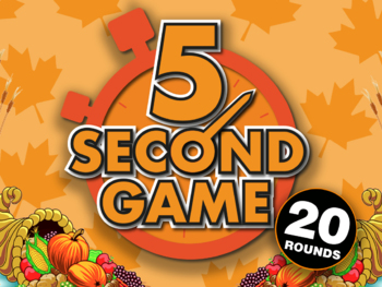 Preview of Thanksgiving 5 Second Game || Thanksgiving Classroom Game Distant Learning Game