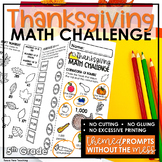 Thanksgiving 5th Grade Math Review Challenge | Math Test P