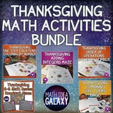 Thanksgiving 7th and 8th Grade Math Activity Bundle