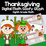 Thanksgiving 8th Grade Math Goofy Glyph Google Slides | Ma