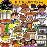 Thanksgiving A-Z Clipart for Fall Vocabulary {Thanksgiving