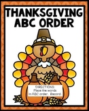 Thanksgiving ABC Order