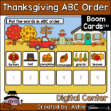 Thanksgiving ABC Order  Center - Boom Cards - Digital Dist