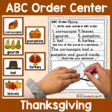 Thanksgiving ABC Order Center/Station with differentiation