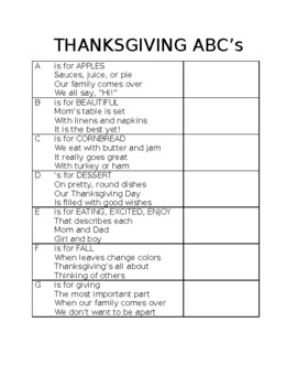Preview of Thanksgiving ABC Reader's Theatre