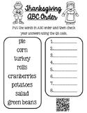 Thanksgiving ABC order QR code