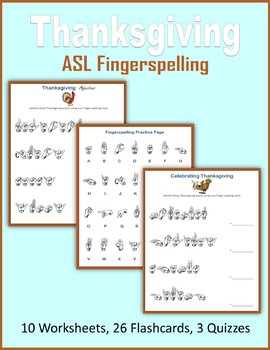 Preview of Thanksgiving - ASL Fingerspelling (Sign Language)