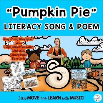 Preview of Thanksgiving Action Song: “Pumpkin Pie” Literacy Activities, Music & Video