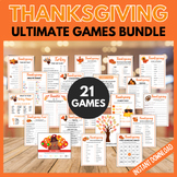 Thanksgiving Activites and Games Pack, No Prep, Answers Included