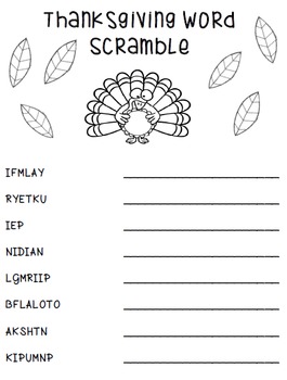 Printable Thanksgiving Activities For Second Grade / FREE! Thanksgiving