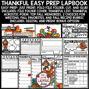 Download Thanksgiving Writing Activity: I am Thankful For Writing & Thanksgiving Poetry