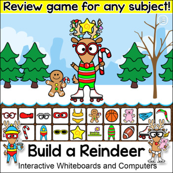Preview of Build a Reindeer Christmas Game - Review Any Subject