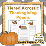 Thanksgiving Activities - Acrostic Poem Writing Templates