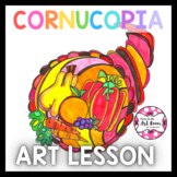Thanksgiving Activities: Art Craft with Writing (Cornucopia)