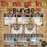 Thanksgiving Activities BUNDLE Fun Worksheets Bingo Color 