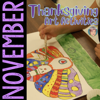 Preview of Thanksgiving Activities BUNDLE | Art-infused November Crafts ✔️