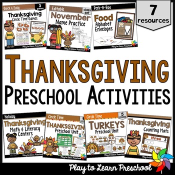 Preview of Thanksgiving Activities | BUNDLE for Preschool and Pre-K