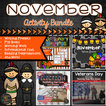 Preview of Thanksgiving and November Activities Bundle