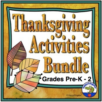 Preview of Thanksgiving Activities Bundle Grades Pre-K - 2