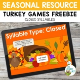 Thanksgiving Activities Closed Syllable Activities for Vir