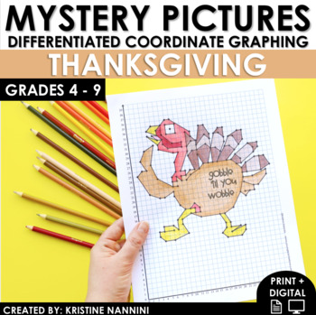 Preview of Thanksgiving Activities Coordinate Graphing Mystery Pictures | Early Finishers