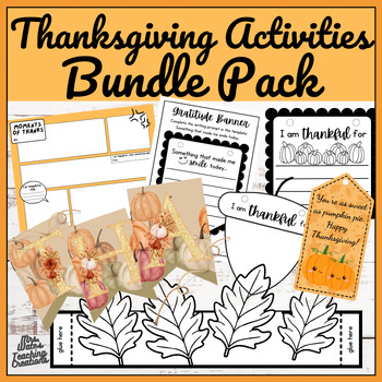 Preview of Thanksgiving Craft Activities and Thanksgiving Worksheets Bundle