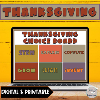 Preview of Thanksgiving Activities | Distance Learning | Fun Thanksgiving Choice Board