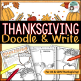 Thanksgiving Activities - Doodle And Write