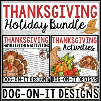 Preview of Thanksgiving Activities | Editable Letter From the Teacher | Boom Cards | Bundle