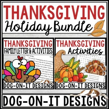 Preview of Thanksgiving Activities | Editable Letter From the Teacher | Boom Cards | Bundle