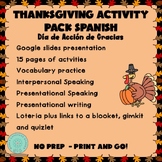 Thanksgiving Activities For Spanish class! El Día de Acció