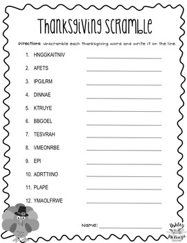 Thanksgiving Activities (Freebie!) by Ashley McKenzie | TPT
