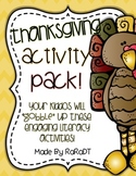 Thanksgiving Activities Literacy Pack
