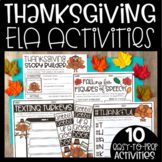 Thanksgiving Activities Language Arts | Digital Google Slides 