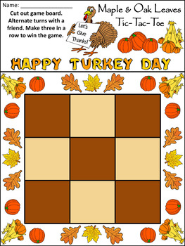 Thanksgiving Tic Tac Toe Game {FREE PRINTABLE!} – The Art Kit