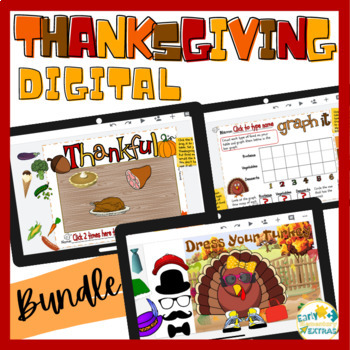 Preview of Thanksgiving Activities & Math - Digital Google Slides™