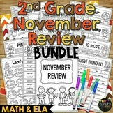 Thanksgiving Activities Math and ELAR Review November BUND