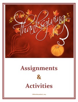 Preview of Thanksgiving Activities (Middle / Junior High School)