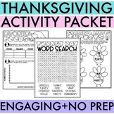 Thanksgiving Activities Packet (Print & Digital!)
